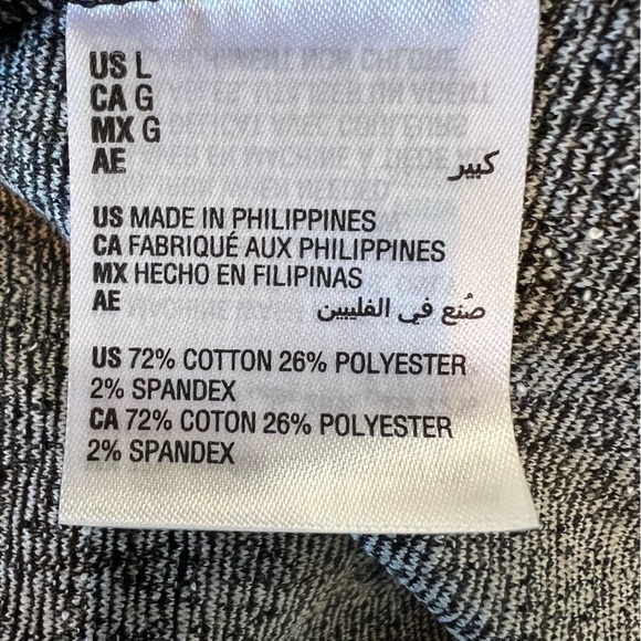 Maison Jules Dress Size Large Black White Print Fit & Flare Short Sleeve - Picture 9 of 16